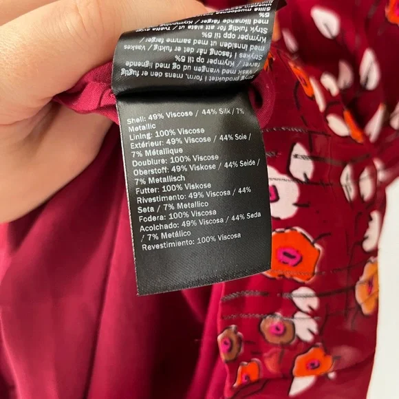 Second Female Anthropologie Silk Mix Maxi Dress Size L - Picture 7 of 13